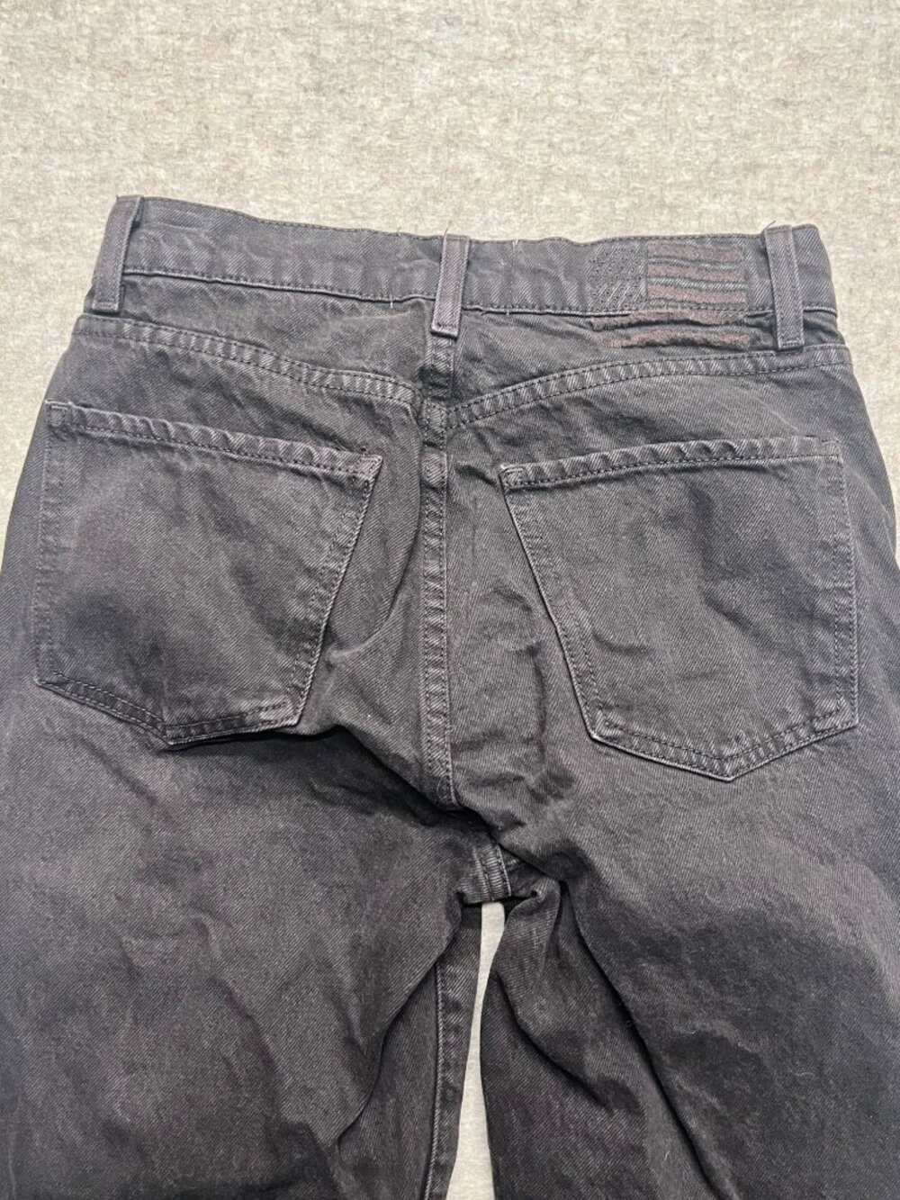 Revice Denim Black High-Waisted Straight-Leg Jeans Button Fly Classic 25 USA - Picture 5 of 10